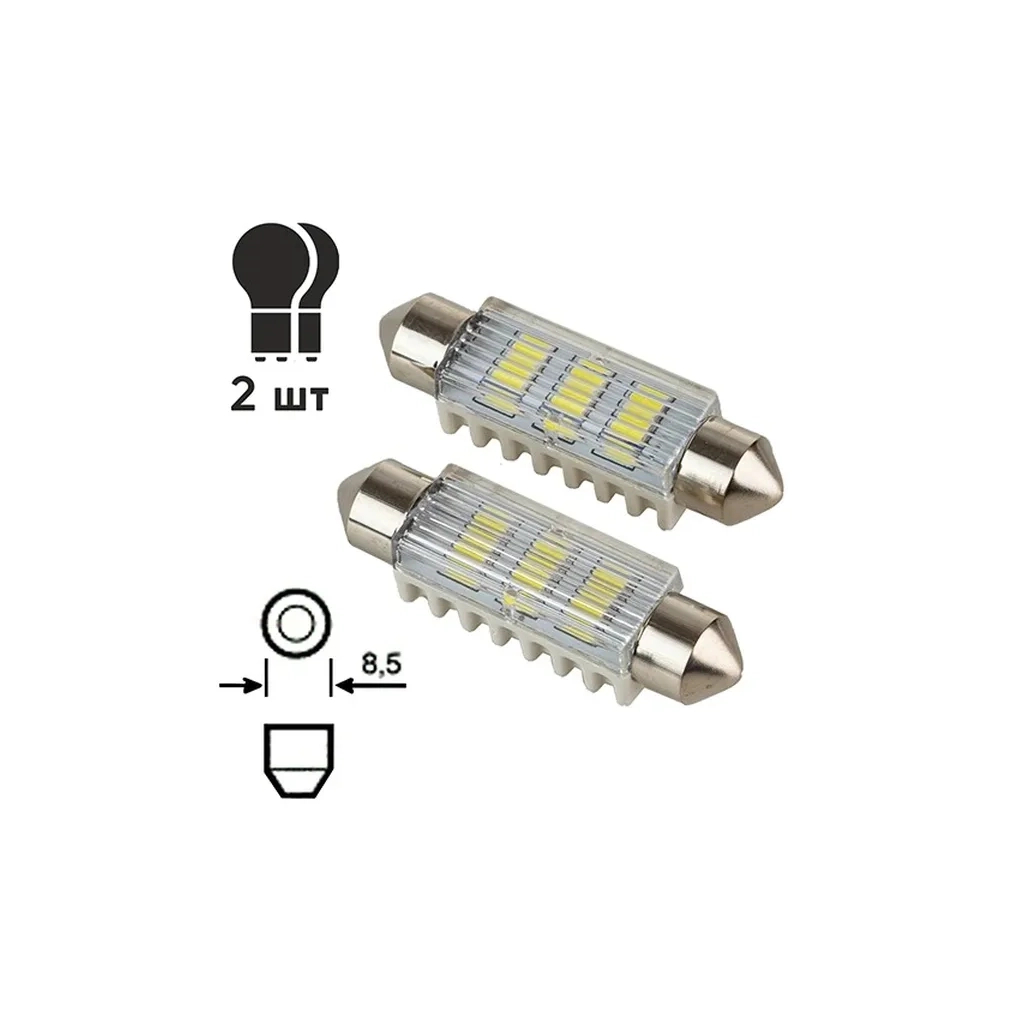 Автолампа PULSO LED SV8.5/T11x41mm/6 SMD-5730/9-18v/100Lm (LP-64041) Автолампа PULSO LED SV8.5/T11x41mm/6 SMD-5730/9-18v/100Lm (LP-64041)