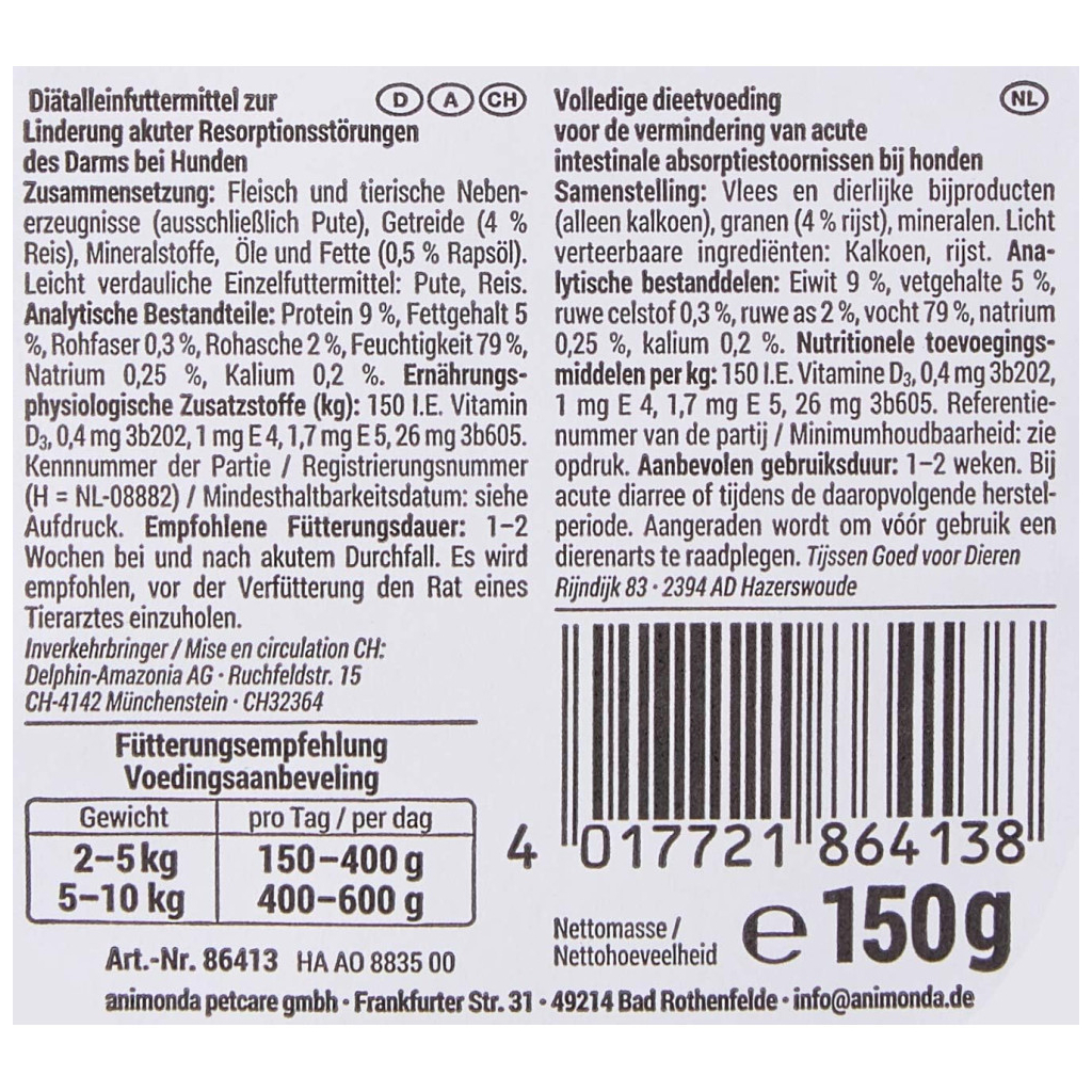 Консерви для собак Animonda Integra Protect Intestinal Pure Turkey 150 г (4017721864138) Консерви для собак Animonda Integra Protect Intestinal Pure Turkey 150 г (4017721864138)
