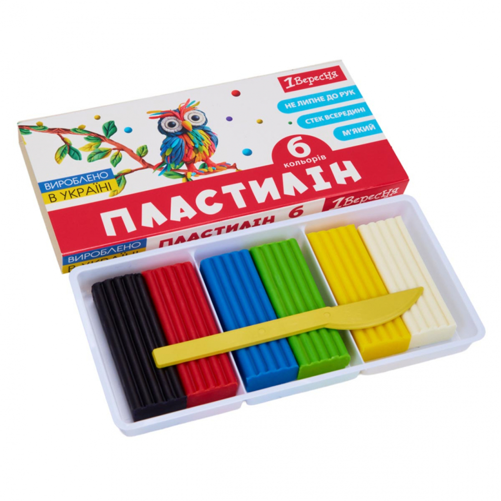 Пластилін 1 вересня Classic 6 кольорів 120 г (540653) Пластилін 1 вересня Classic 6 кольорів 120 г (540653)