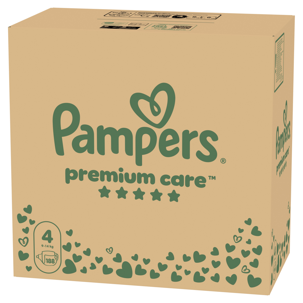 Підгузки Pampers Premium Care Розмір 4 (9-14 кг) 188 шт (8006530223829) Підгузки Pampers Premium Care Розмір 4 (9-14 кг) 188 шт (8006530223829)