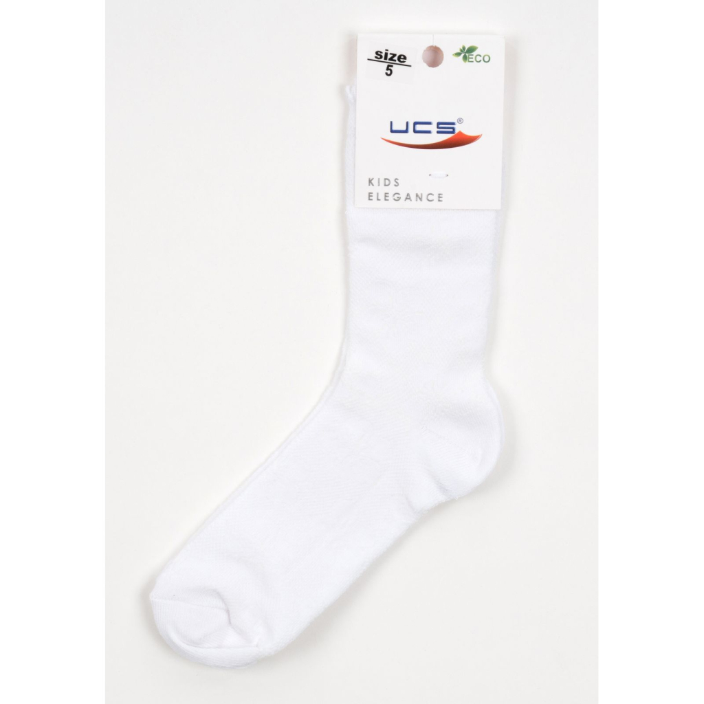 Шкарпетки дитячі UCS Socks однотонні з квіточками (M0C0101-1099-11-white)