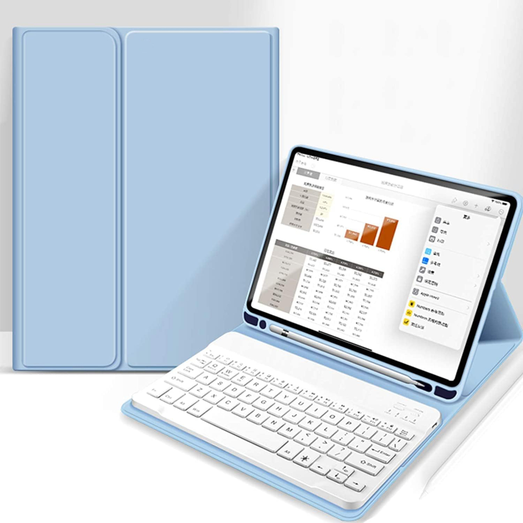 Чохол до планшета BeCover Wireless Keyboard Apple iPad Pro 11" M5 2025 Light Blue (715986)