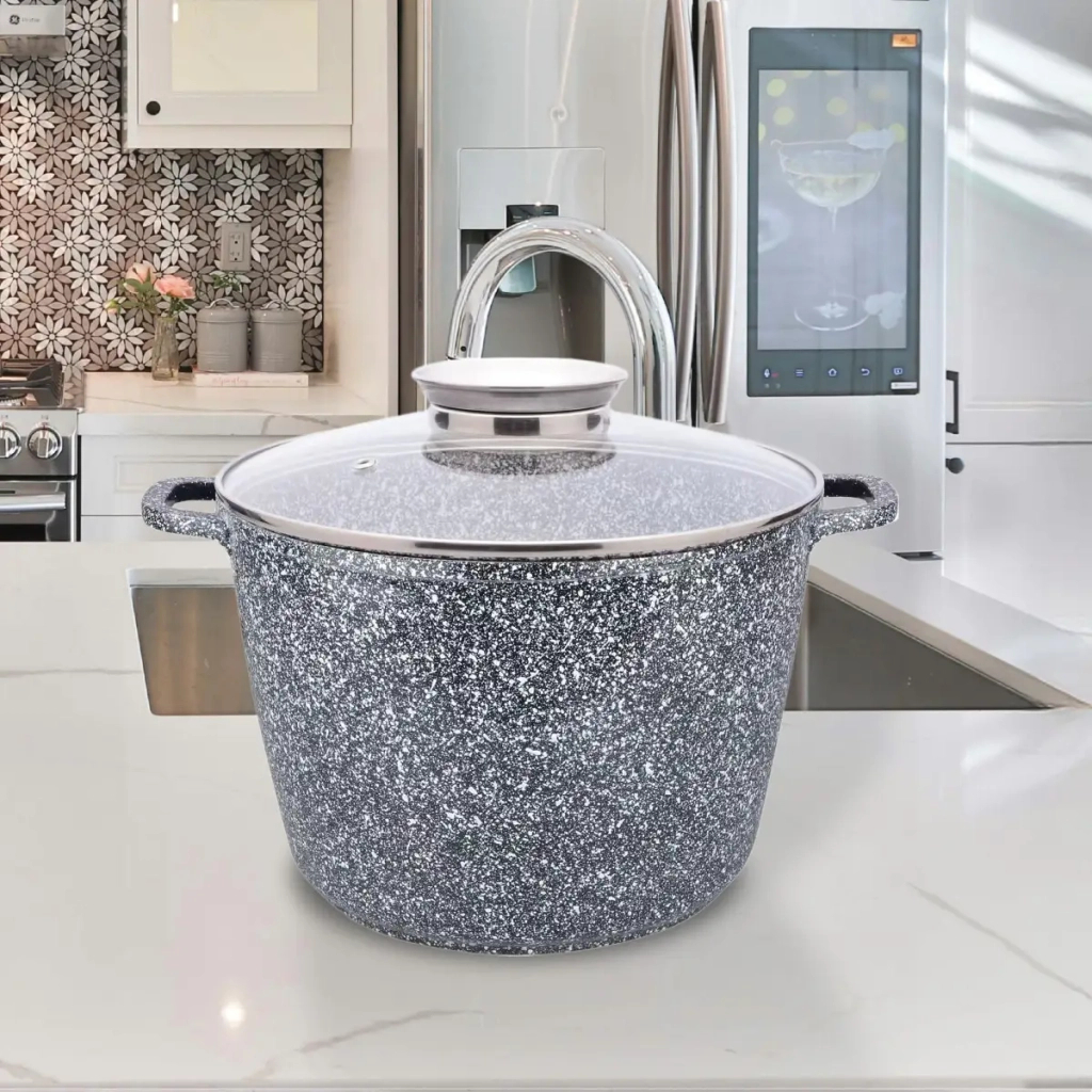 Каструля Gusto покриття Ceramic Snow 5.5 л (GT-2604-26)