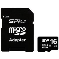 Карта пам'яті Silicon Power 16Gb microSDHC class 10 (SP016GBSTH010V10-SP)