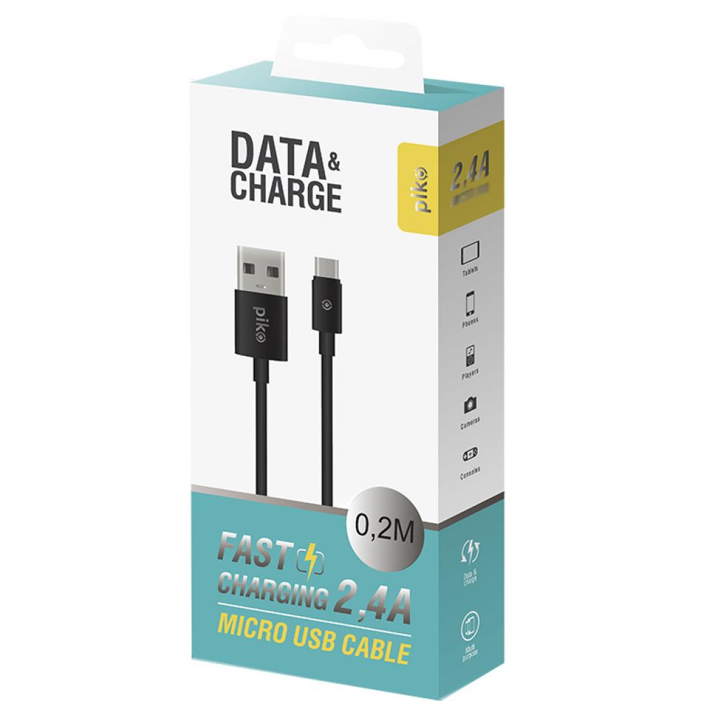 Дата кабель USB 2.0 AM to Micro 5P 0.2m black Piko (1283126493874) Дата кабель USB 2.0 AM to Micro 5P 0.2m black Piko (1283126493874)