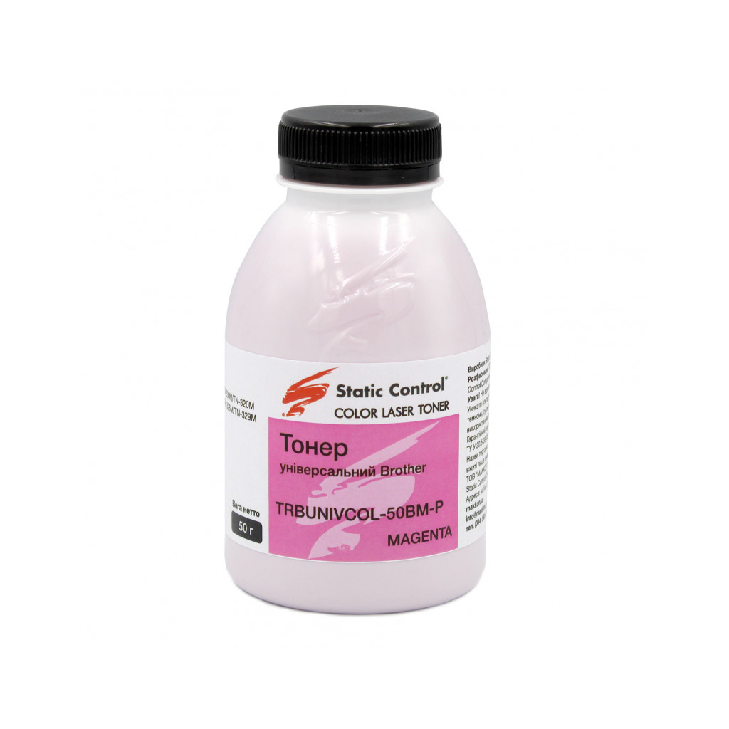 Тонер Brother 50г magenta, фасовка Static Control (TRBUNIVCOL-50BM-P) Тонер Brother 50г magenta, фасовка Static Control (TRBUNIVCOL-50BM-P)