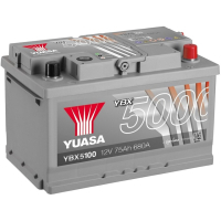 Car battery Yuasa 12V 75Ah Silver High Performance Battery (YBX5100)