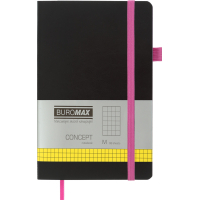 Notebook Buromax Concept 125x195 mm 96 sheets in a cell cover made of artificial leather Pink (BM.291162-10)