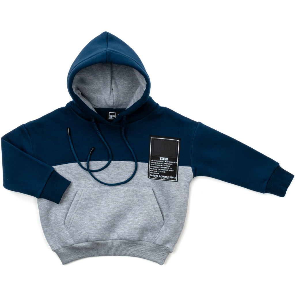 Спортивний костюм дитячий Cloise флісовий з худі (CL0215006-104-blue)