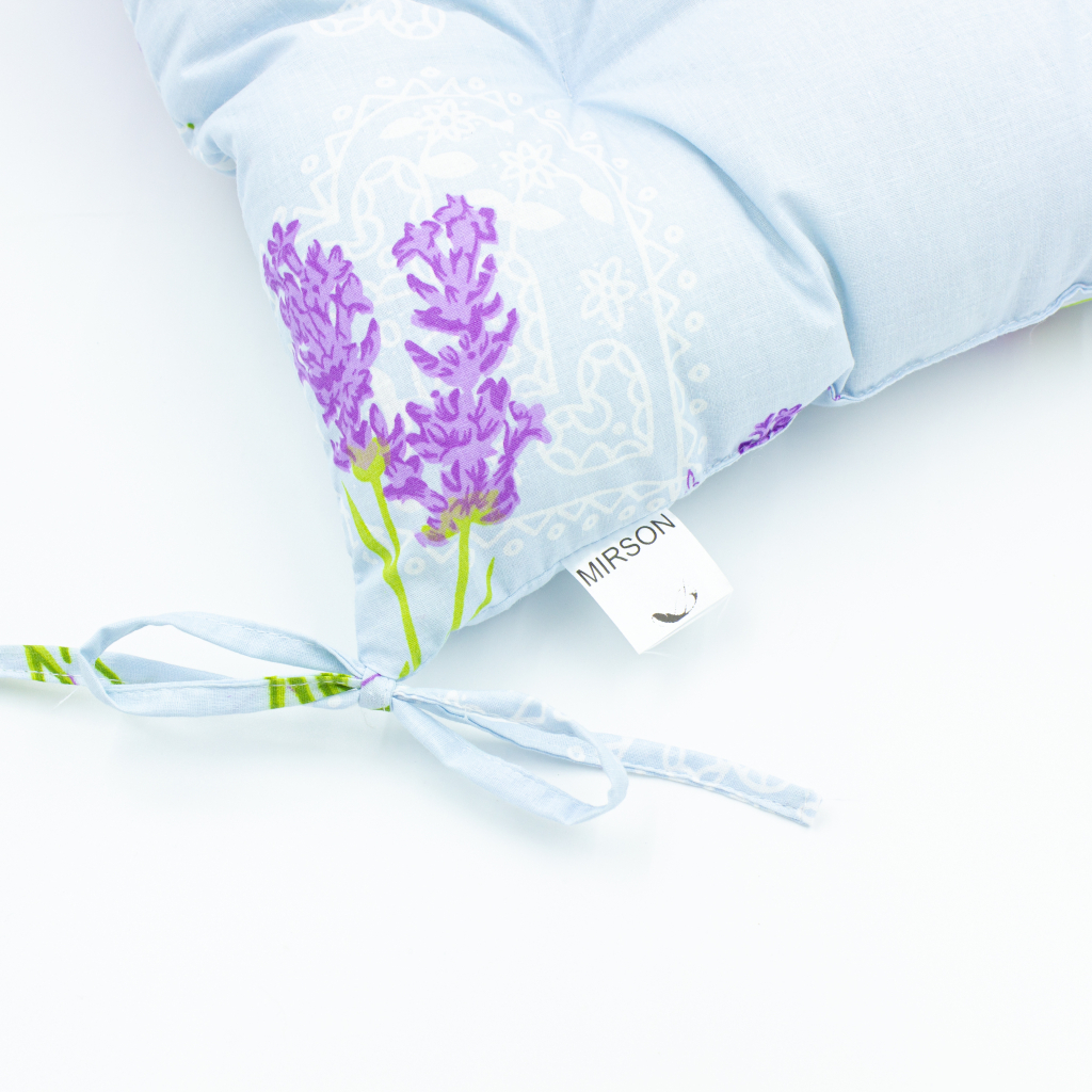 Подушка на стілець MirSon Бязь 17-0130 Lavender sea 40х40 см (2200006185420)
