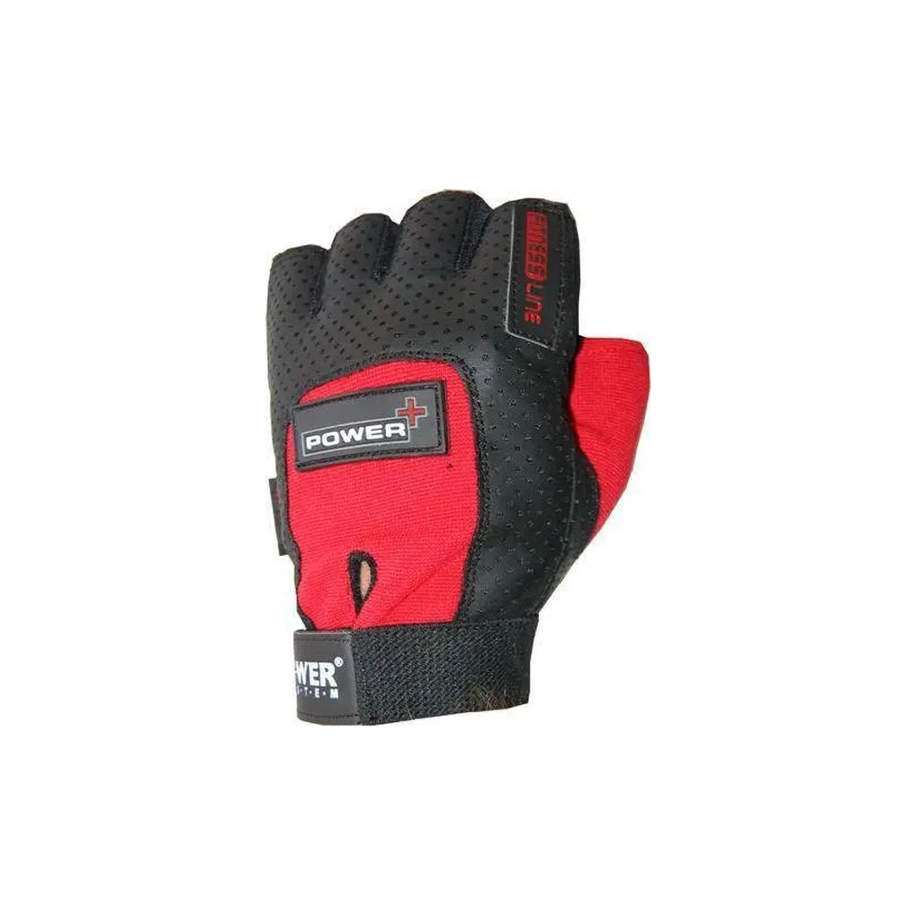 Рукавички для фітнесу Power System Power Plus PS-2500 Black/Red M (PS-2500_M_Black-red)
