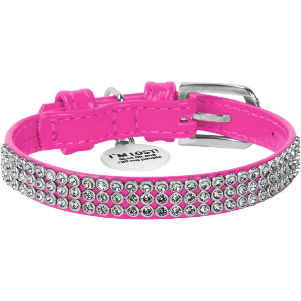 Нашийник для тварин WAUDOG Glamour з QR-паспортом "Стрази" XS Ш 12 мм рожевий (33087) Нашийник для тварин WAUDOG Glamour з QR-паспортом "Стрази" XS Ш 12 мм рожевий (33087)