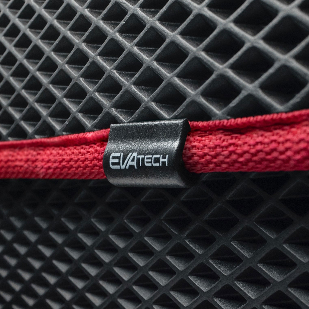 Сумка-органайзер EVAtech M-PRO 32x50x30 см. Ромб чорний з червоним кантом (BS13642OM3RBR)