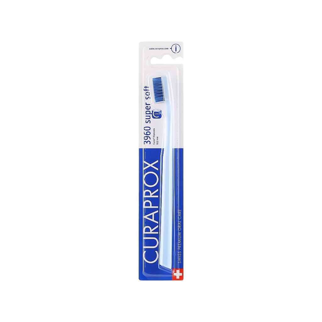 Зубна щітка Curaprox CS 3960 Super Soft Суперм'яка D 0.12 мм Блакитна з синьою щетиною (CS 3960-04)