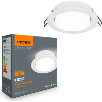 Світильник точковий Videx VL-SPF27R-W