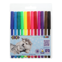 ZiBi SMART Line felt-tip pens Dogs and cats 12 colors (ZB.2815)