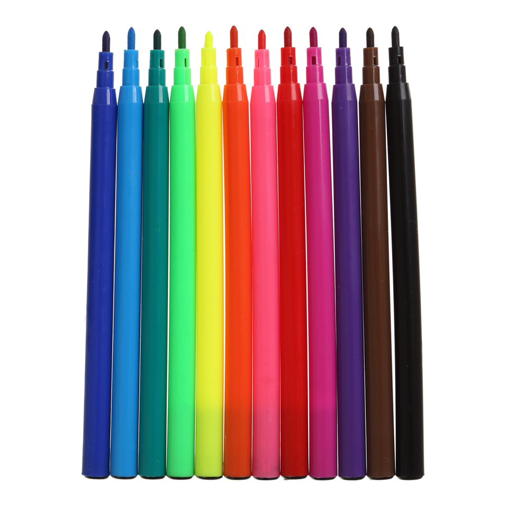 Фломастери ZiBi SMART Line Собачки та котики 12 кольорів (ZB.2815)