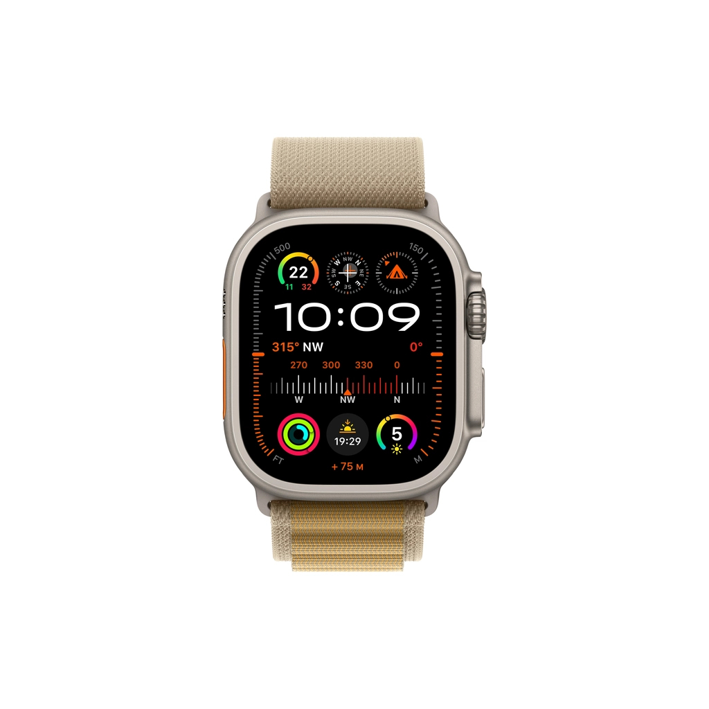 Смарт-годинник Apple Watch Ultra 2 2024 GPS + Cellular 49mm Natural Titanium Case with Tan Alpine Loop - Medium (MX4F3UL/A)