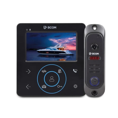 Комплект відеодомофона BCOM BD-480M Black Kit