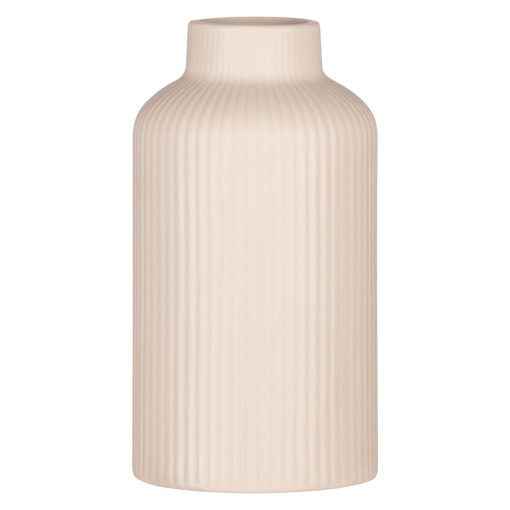 Ваза Ardesto Savona, 8х15см, порцеляна, бежевий (AR3804B)