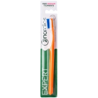 Toothbrush Nordics 6580 Expert Curve Medium Orange with blue bristles (3800501908280)