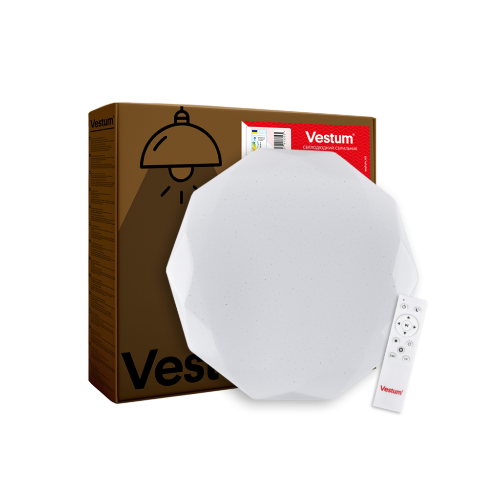 Світильник Vestum DIAMANT зоряне небо 80W 3000К-6500К з ДК (VS-91043) Світильник Vestum DIAMANT зоряне небо 80W 3000К-6500К з ДК (VS-91043)