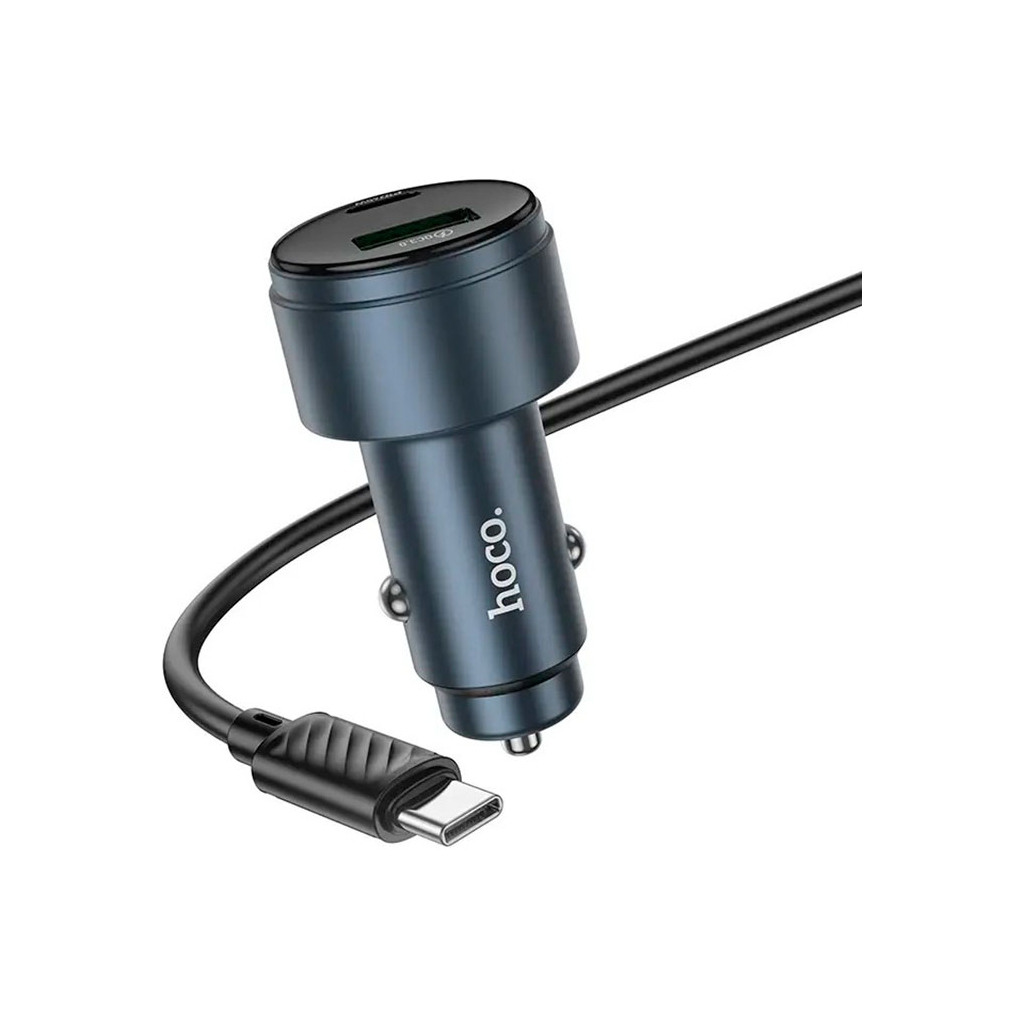 Зарядний пристрій HOCO HOCO Z57 Glorious single-port USB -C PD30W + cable USB-C Metal Gray (6942007633062)