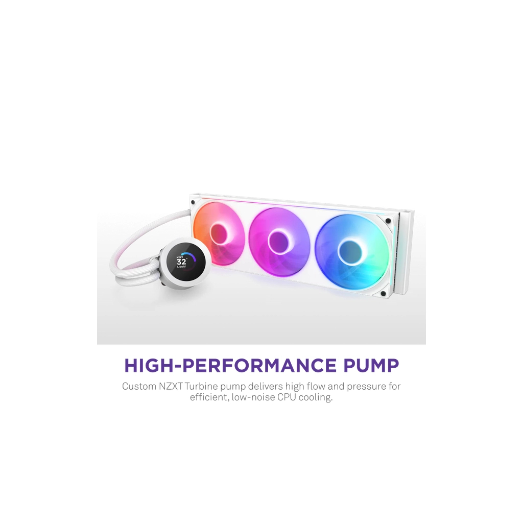 Система рідинного охолодження NZXT Kraken Plus RGB V2-360 mm AIO liquid cooler Wh (RL-KR360-W2) Система рідинного охолодження NZXT Kraken Plus RGB V2-360 mm AIO liquid cooler Wh (RL-KR360-W2)