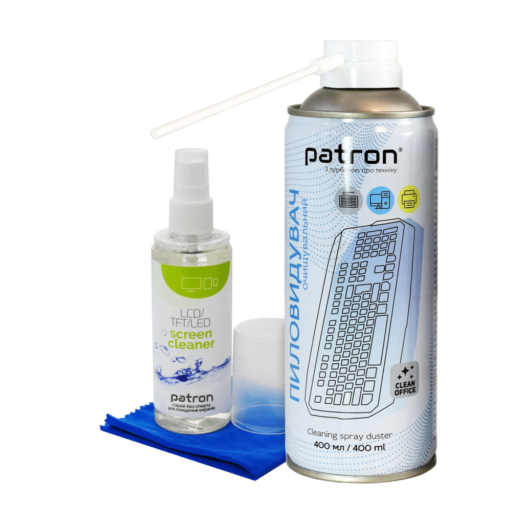 Універсальний чистячий набір Patron spray duster 400ml F3-020 + Screen spray F3-022 (CS-PN-BUNDL-11) Універсальний чистячий набір Patron spray duster 400ml F3-020 + Screen spray F3-022 (CS-PN-BUNDL-11)
