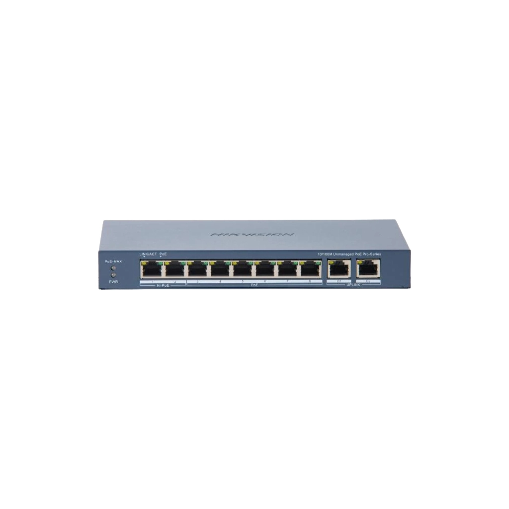 Комутатор мережевий Hikvision DS-3E0310HP-E(C) Комутатор мережевий Hikvision DS-3E0310HP-E(C)