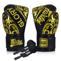 Боксерські рукавички Fairtex BGVG2 Velcro Black 16 унцій (бинти в комплекті) (BGVG2_Velcro_16oz_Black)