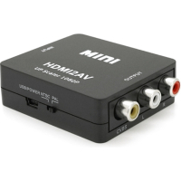 Перехідник HDMI F to 3xRCA F AV 720P/1080P black Voltronic (YT-CM-HDMI/AV-B)
