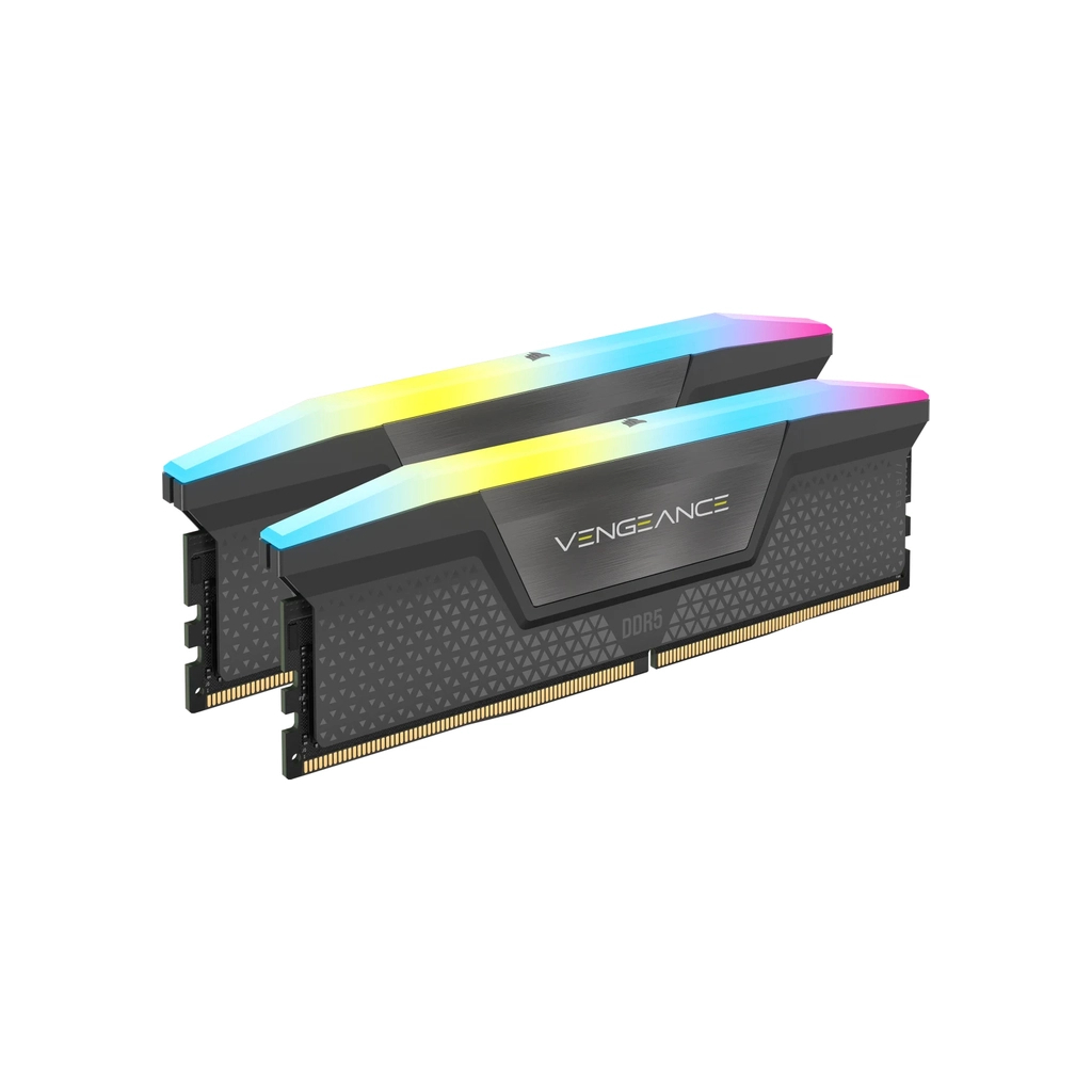Модуль пам'яті для комп'ютера DDR5 32GB (2x16GB) 6800 MHz Vengeance RGB Black Corsair (CMH32GX5M2B6800C40)