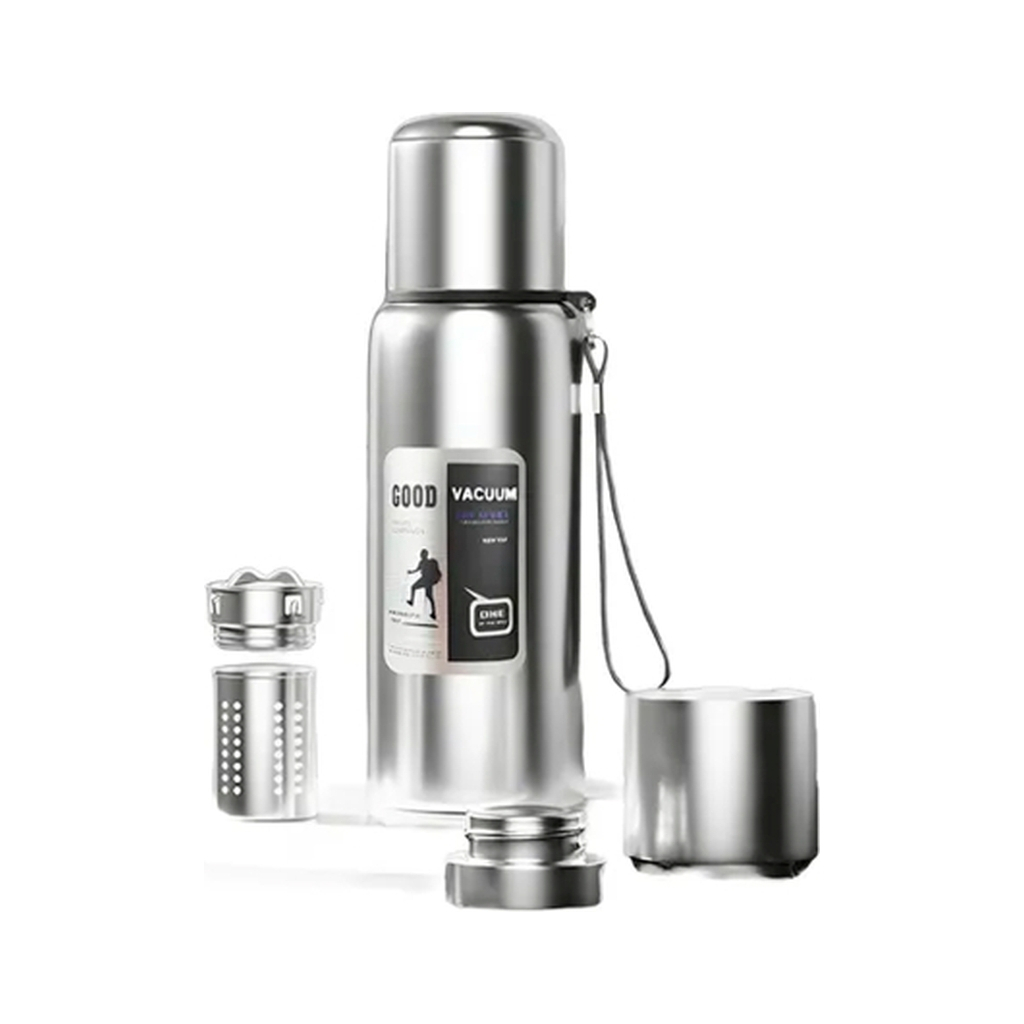 Термос Merlion з ситечком та чашкою 1 л, сталевий (ZK-127-1000Grey) Термос Merlion з ситечком та чашкою 1 л, сталевий (ZK-127-1000Grey)