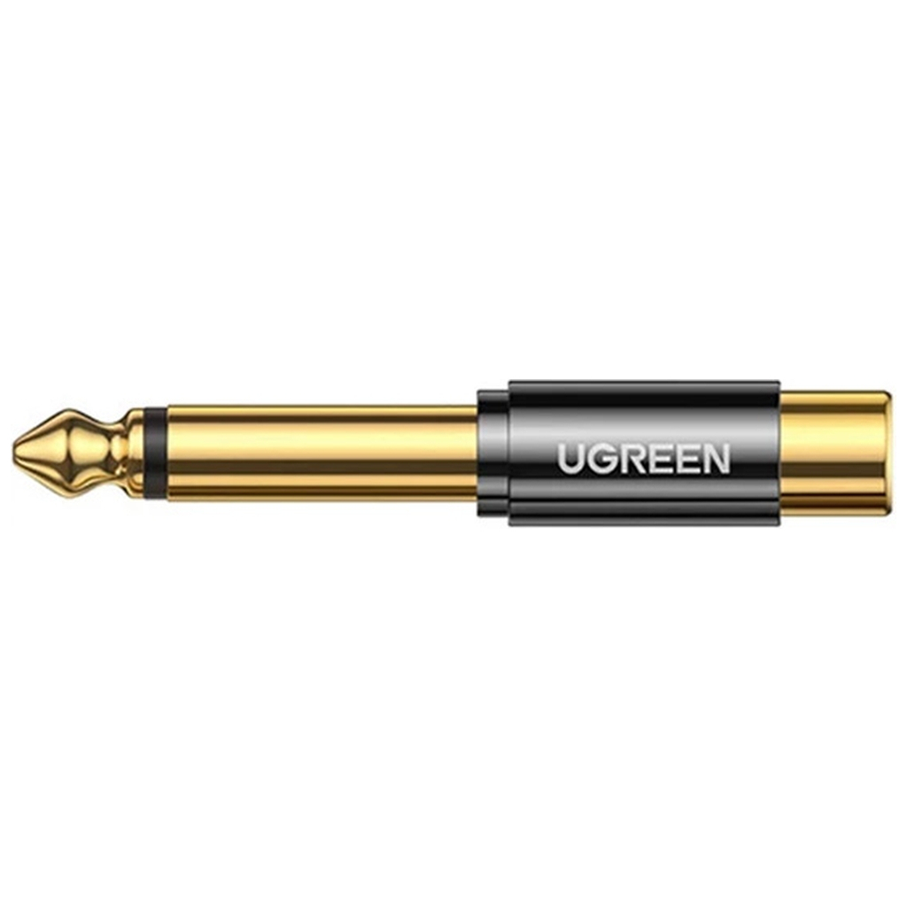 Перехідник 6.35mm M to RCA F AV169 black UGREEN (80731) Перехідник 6.35mm M to RCA F AV169 black UGREEN (80731)