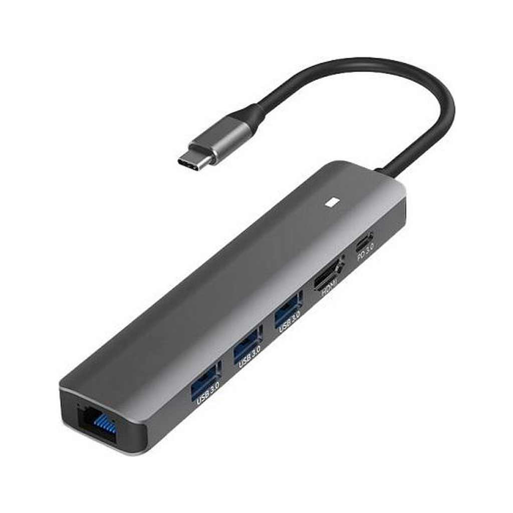 Концентратор Blueendless USB-C 6-in-1 3xUSB 3.0 + HDMI + RJ45 + USB-C PD100W (CA913909) Концентратор Blueendless USB-C 6-in-1 3xUSB 3.0 + HDMI + RJ45 + USB-C PD100W (CA913909)