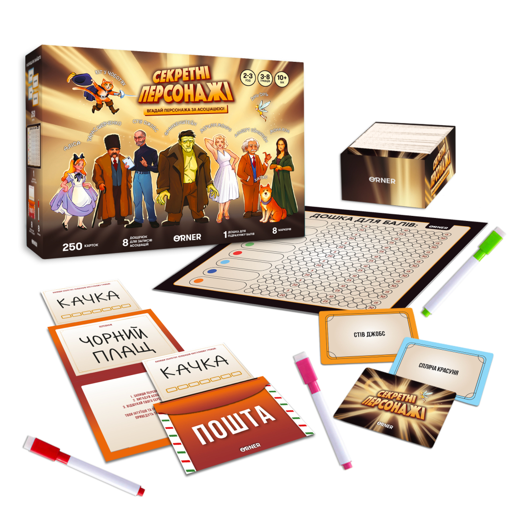 Настільна гра Orner Секретні персонажі (укр.) (orner-2929)