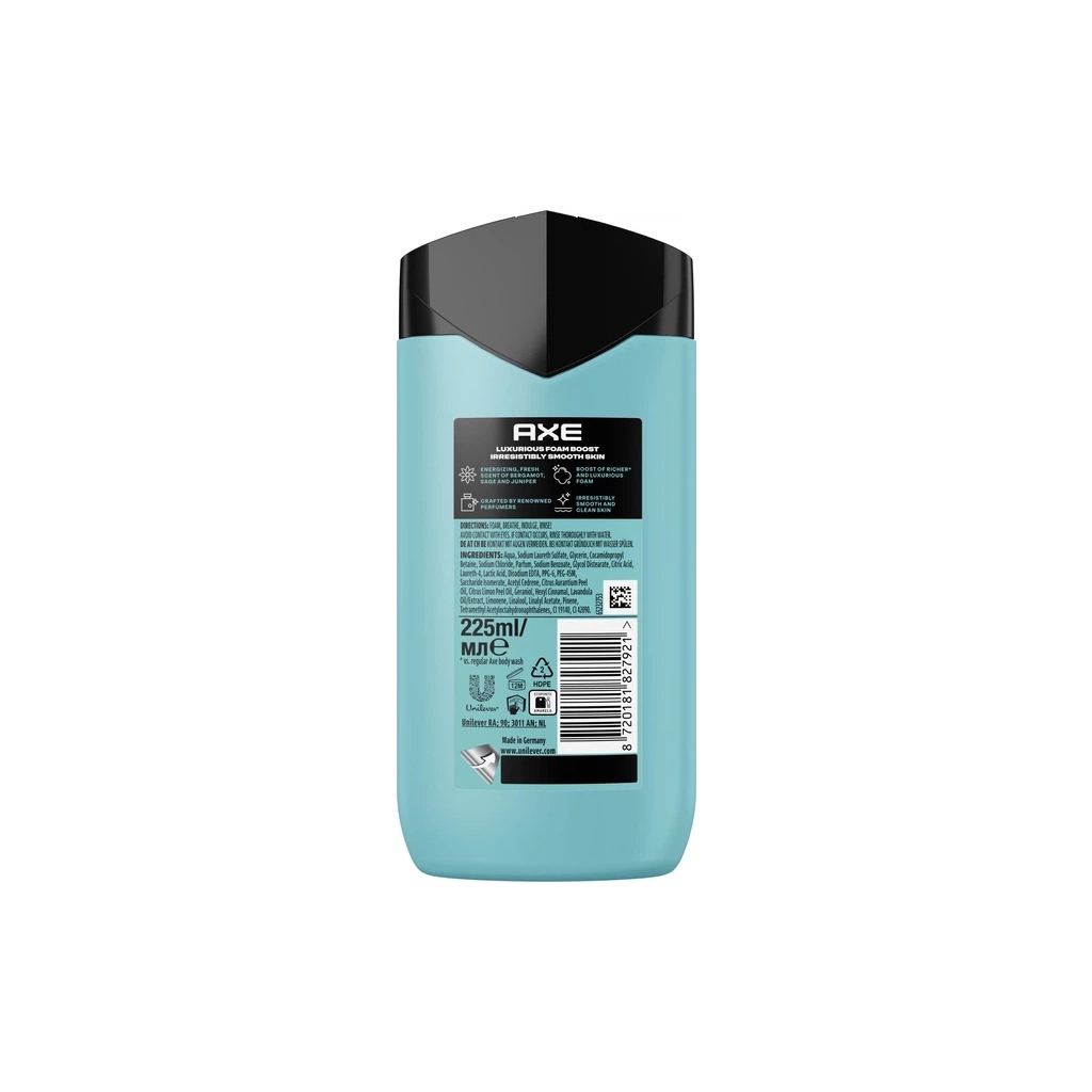 Гель для душу AXE Fine Fragrance Collection Aqua Bergamot 225 мл (8720181827921)