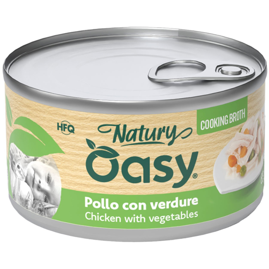 Консерви для котів OASY Wet Natury з куркою та овочами 85 г (8054329514658)