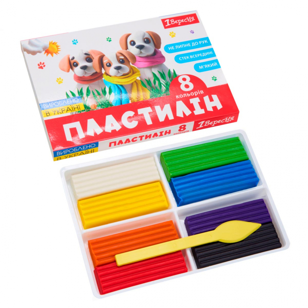 Пластилін 1 вересня Classic 8 кольорів 160 г (540659) Пластилін 1 вересня Classic 8 кольорів 160 г (540659)