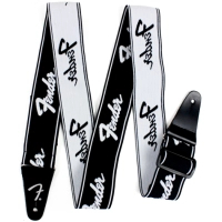 Guitar strap Fender Strap 2" Weighless Running Logo Black/White (229406)