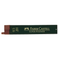 Stylus for mechanical pencil Faber-Castell Super-Polymer 2H (diameter 0.5 mm), 12 pieces in a pencil case (16806)
