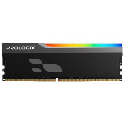 Модуль пам'яті для комп'ютера DDR5 16GB 5600 MHz Onyx Black RGB Prologix (PRO16GB5600YBR5)