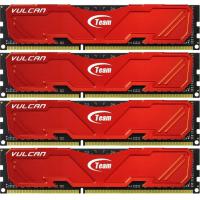 Модуль пам'яті для комп'ютера DDR3 32GB (4x8GB) 2133 MHz Vulcan Red Team (TLRED332G2133HC11AQC01)