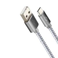 Дата кабель USB Type-C 2A Ace Silver 1m Cord (CDA-T1-2SI)