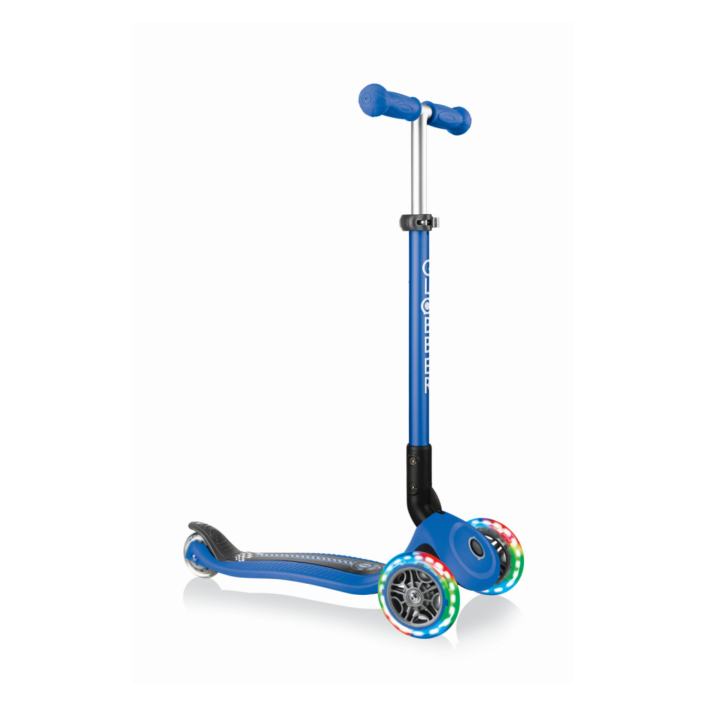 Самокат Globber Primo Foldable Lights Синій (432-100)