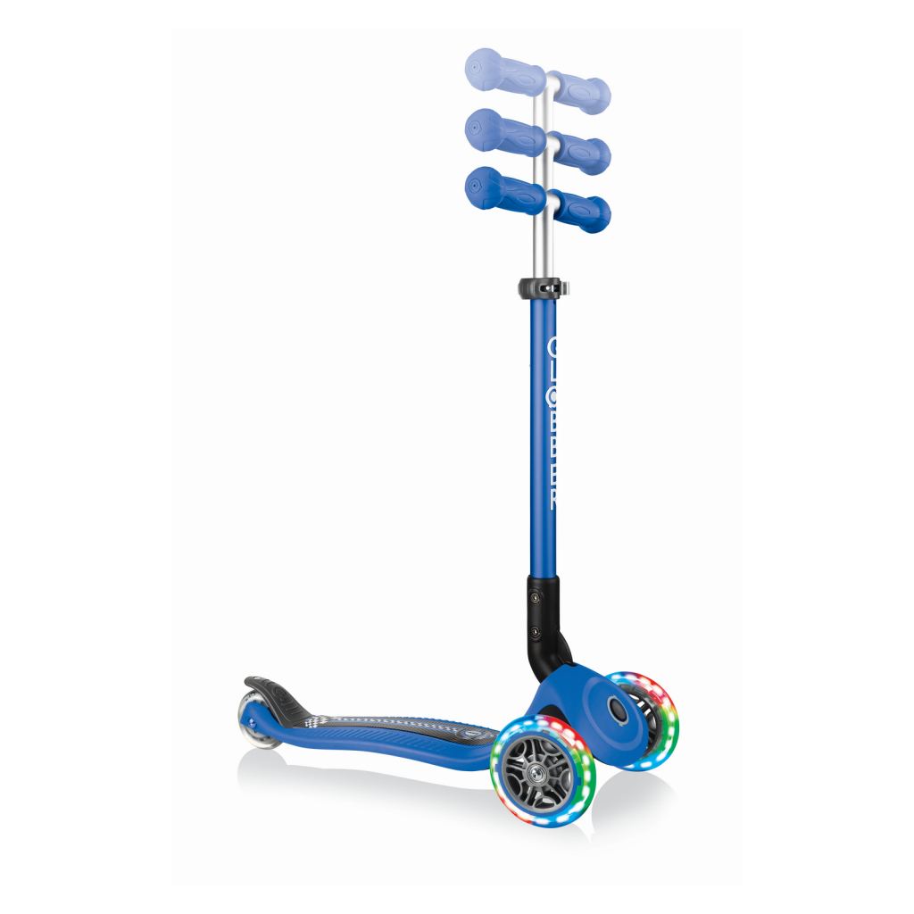 Самокат Globber Primo Foldable Lights Синій (432-100)