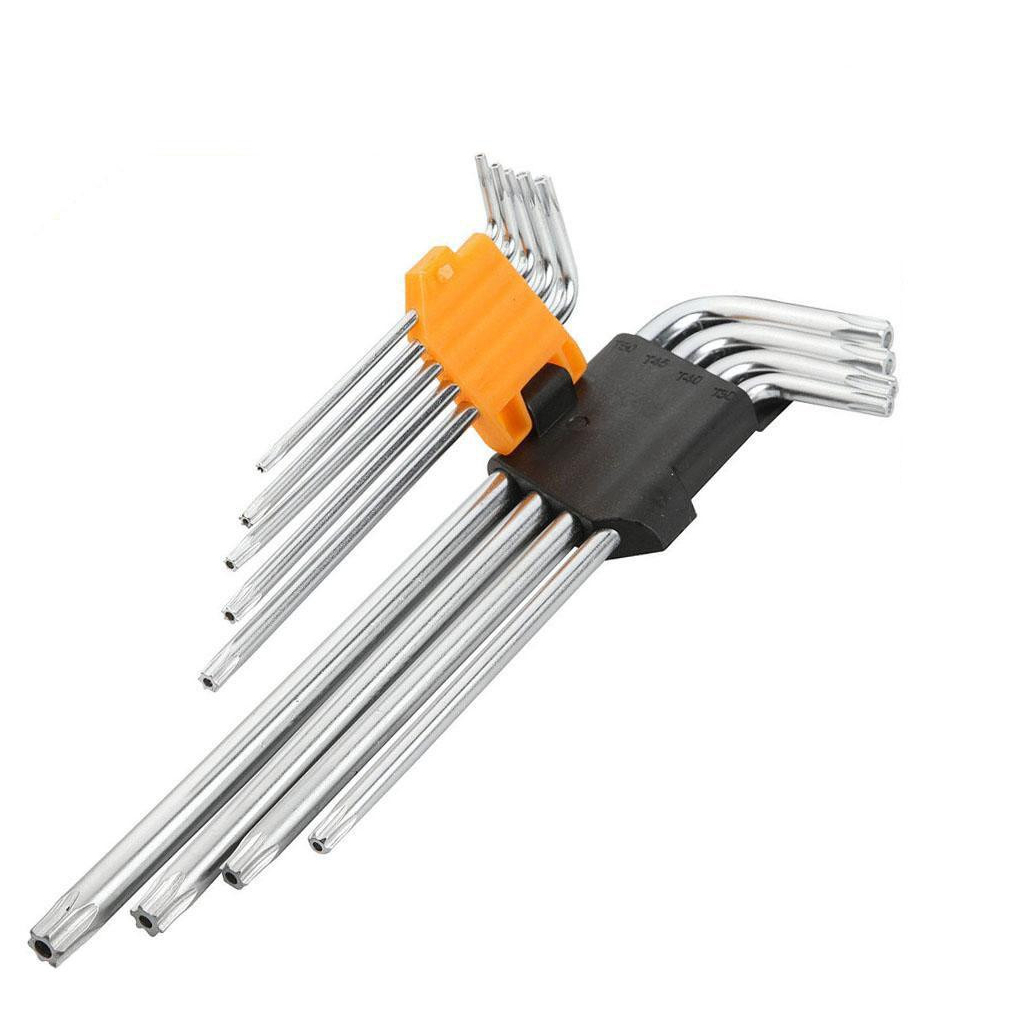 Набір інструментів Tolsen ключів Торкс з отвором 9 шт Т10-Т50 (20056) Набір інструментів Tolsen ключів Торкс з отвором 9 шт Т10-Т50 (20056)