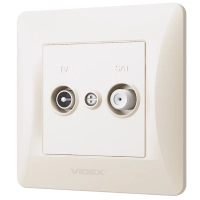 TV outlet Videx BINERA TV + SAT end cream (VF-BNSK2TVSATE-CR)