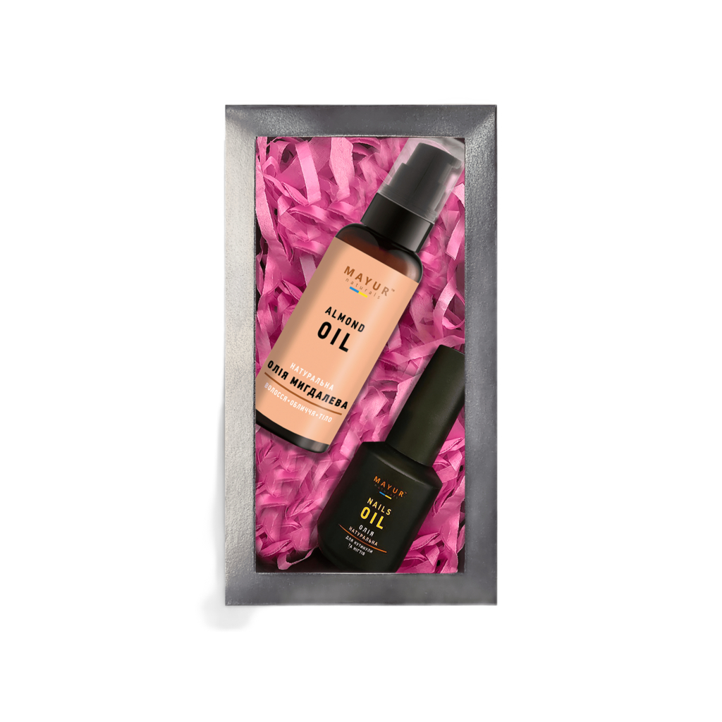 Набір косметики Mayur Олія мигдальна 50 мл + Олія для кутикули 15 мл (2200160407086)